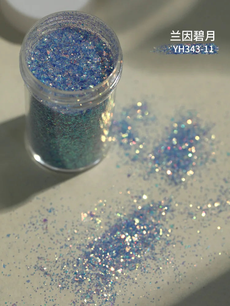 1 Box Aurora Glitter Opal Flakes – Iridescent Sequins Nail Art Powder for Mermaid Nails