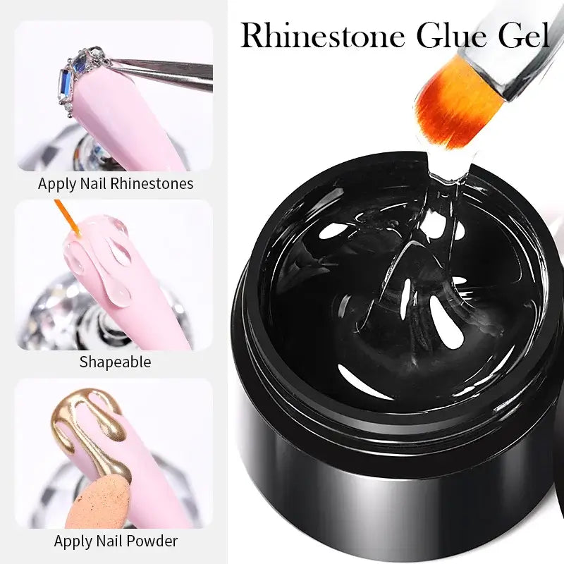 3D Nail Decoration Kit – Mirror Powder & 3D Gel
