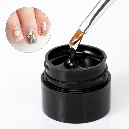 ROSALIND 5ml Nail Gel Rhinestone Top Coat No Wipe Strong Adhesive Glue For Nail Art Crystal Gems Jewelry Decoration Accessories