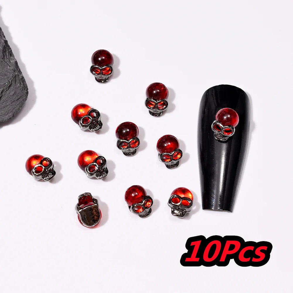 Punk Cross Nail Charms – 3D Metal Nail Art Accents