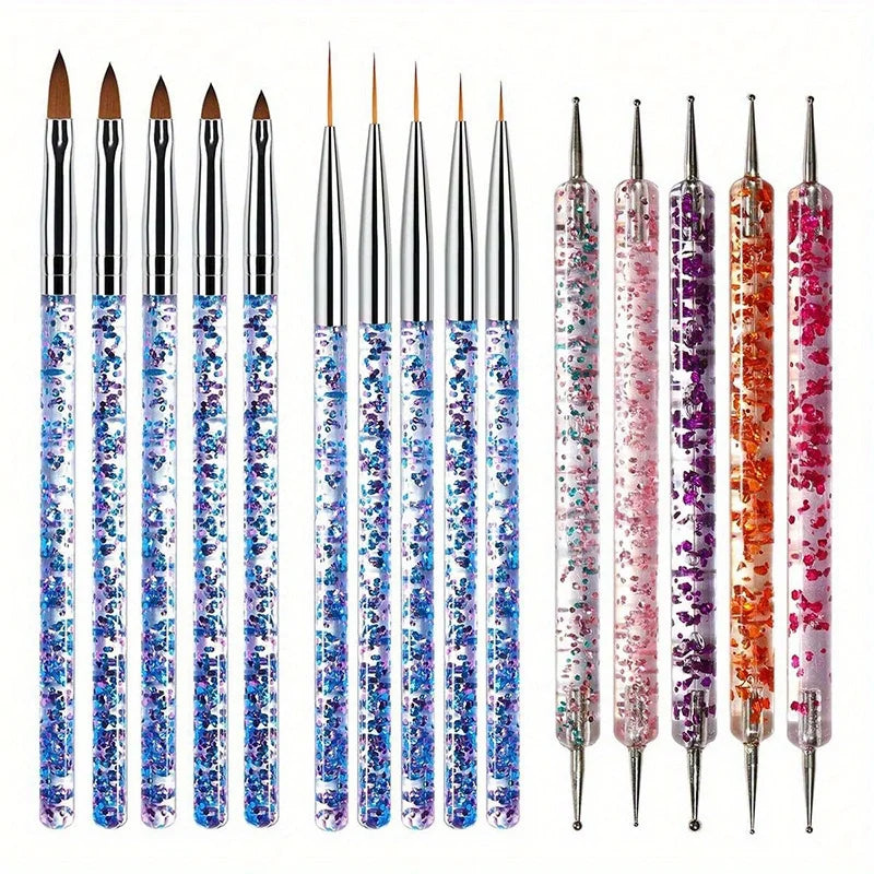 Nail Art Brush Set and Dotting Tools – 8/10/13/15 Pcs