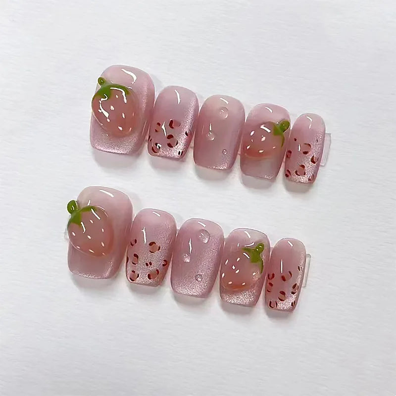Handmade Press-On Nails – Premium Electroplated - 10 Pc. Set