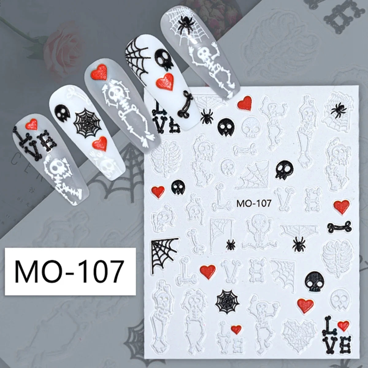 Cute Halloween Nails | Spider Web Nail Art Stickers
