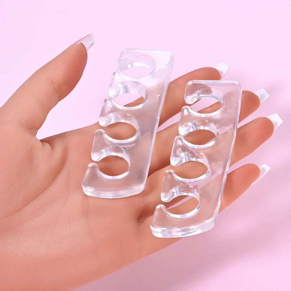 Silicone Toe Spreaders – 2 Pcs Soft Gel Toe Separators for Nail Polish Application