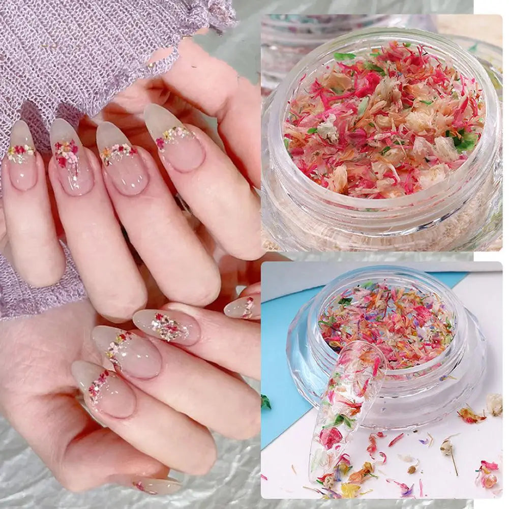 Nail Art Dried Flower Decoration – DIY Manicure Floral Nail Art