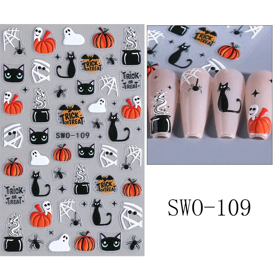 3D Halloween Nail Stickers – Nail Art Decals