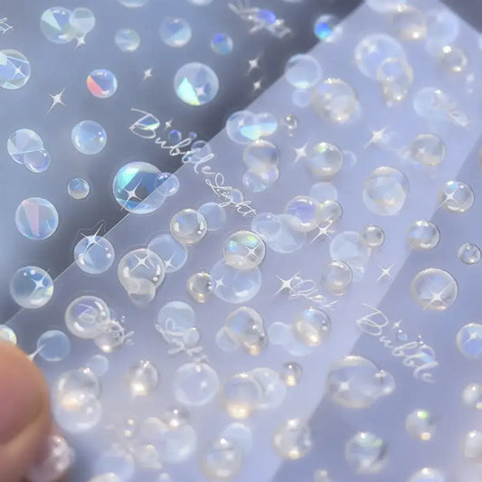 Beach Dreamy Jelly Nail Art Stickers – Water Bubble