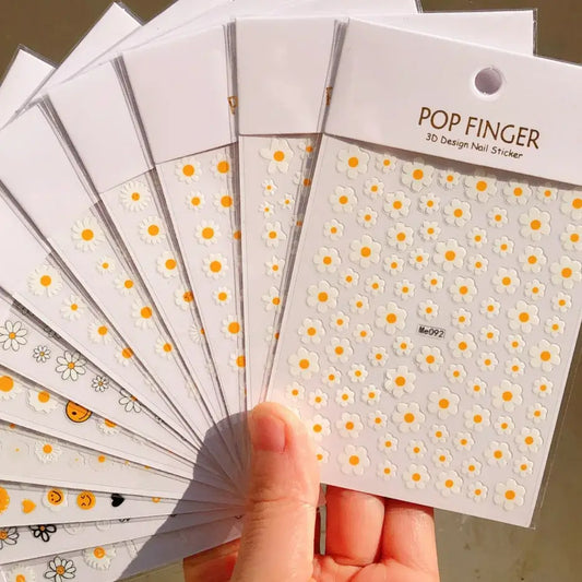 Daisy Flower Nail Stickers – Chic Elegant Summer Nails