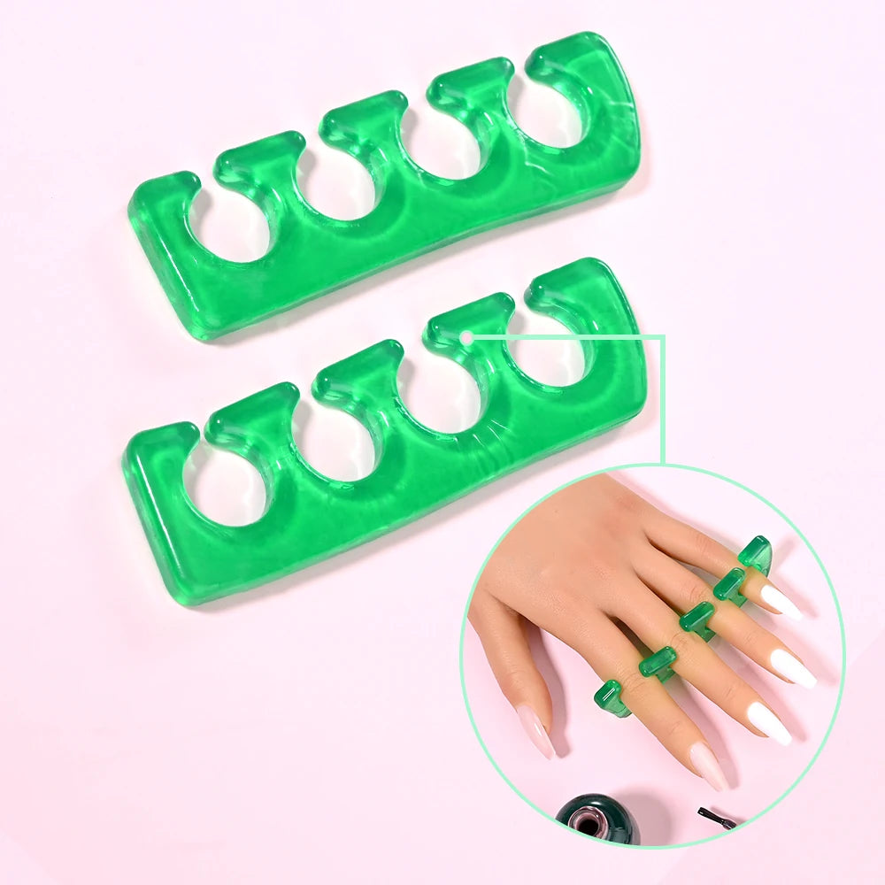 Silicone Toe Spreaders – 2 Pcs Soft Gel Toe Separators for Nail Polish Application