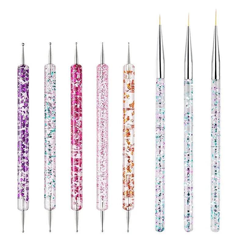 Nail Art Brush Set and Dotting Tools – 8/10/13/15 Pcs