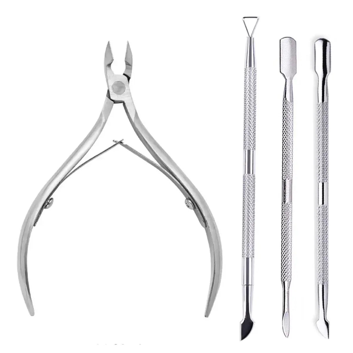 Professional Stainless Steel Nail Tool Set (4 Pcs)