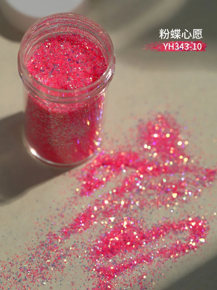 1 Box Aurora Glitter Opal Flakes – Iridescent Sequins Nail Art Powder for Mermaid Nails