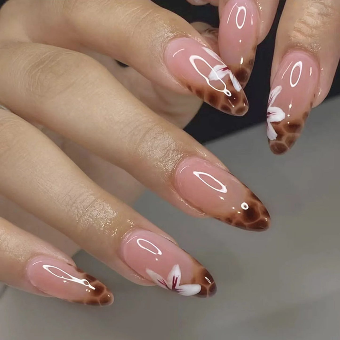 Pink French Tip Short Press On Nails – Elegant Square Nail Set