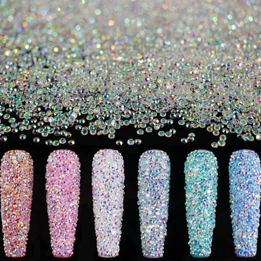 Tiny Nail Rhinestones Mini Pixie AB Crystals for Nail Art