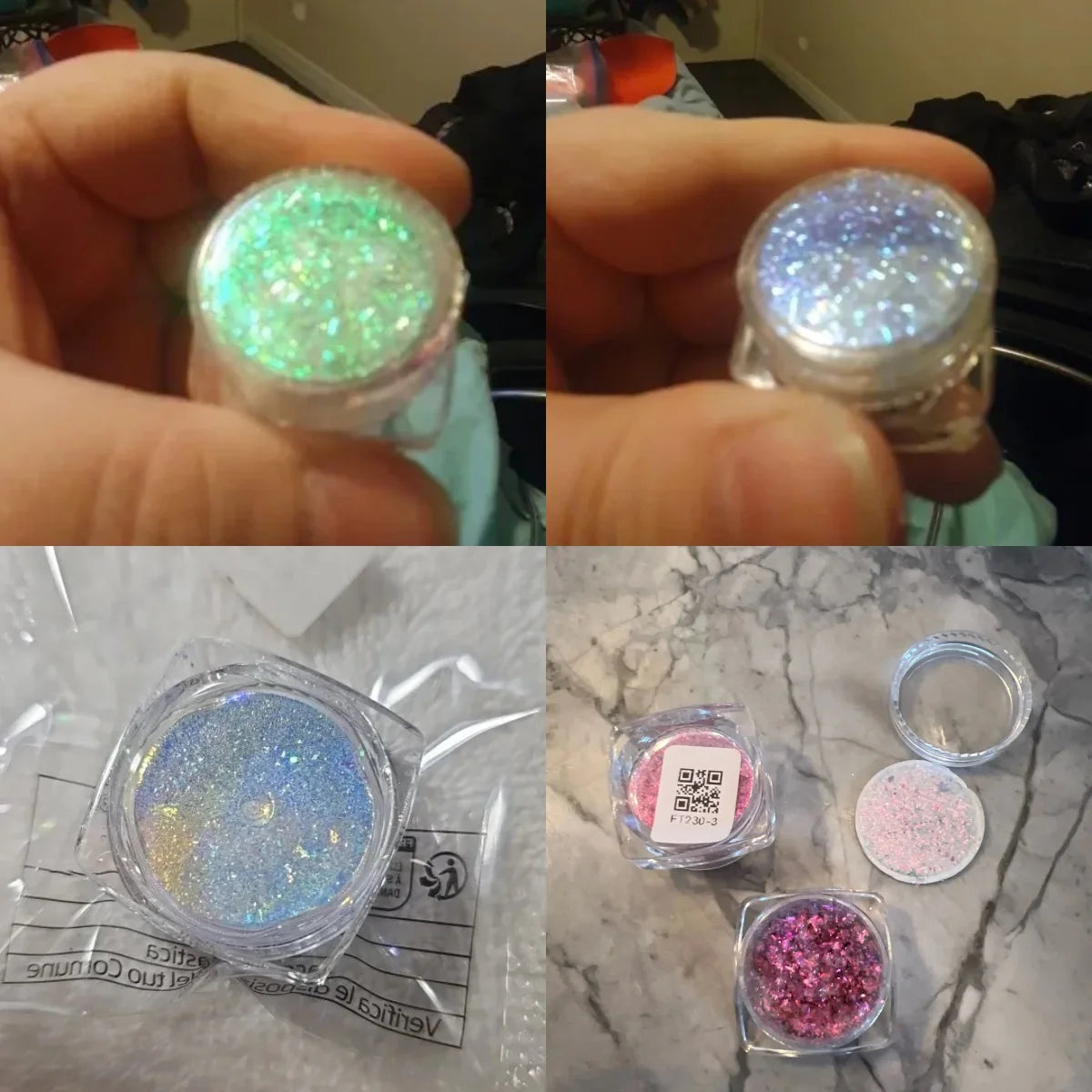 1 Box Aurora Glitter Opal Flakes – Iridescent Sequins Nail Art Powder for Mermaid Nails