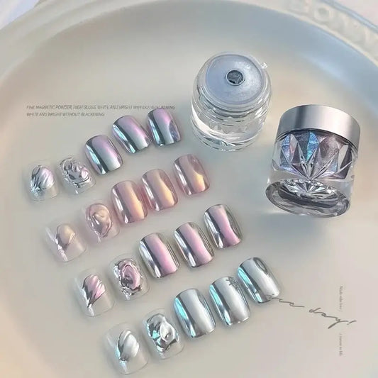 Moonlight Chrome Cat Eye Powder – Aurora Nail Dust