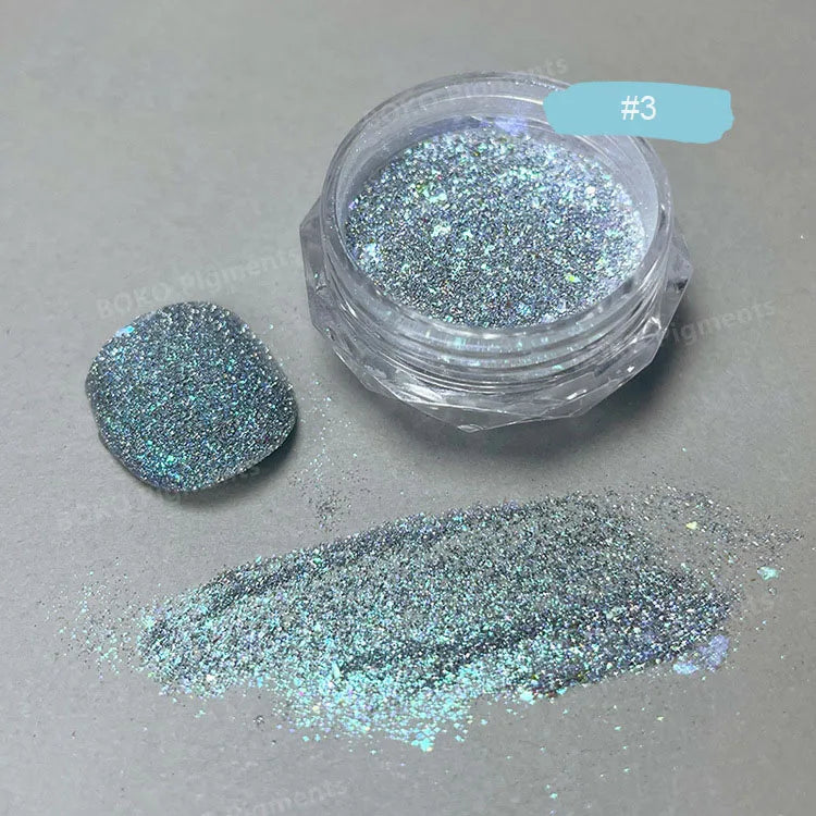 1 Box Aurora Glitter Opal Flakes – Iridescent Sequins Nail Art Powder for Mermaid Nails