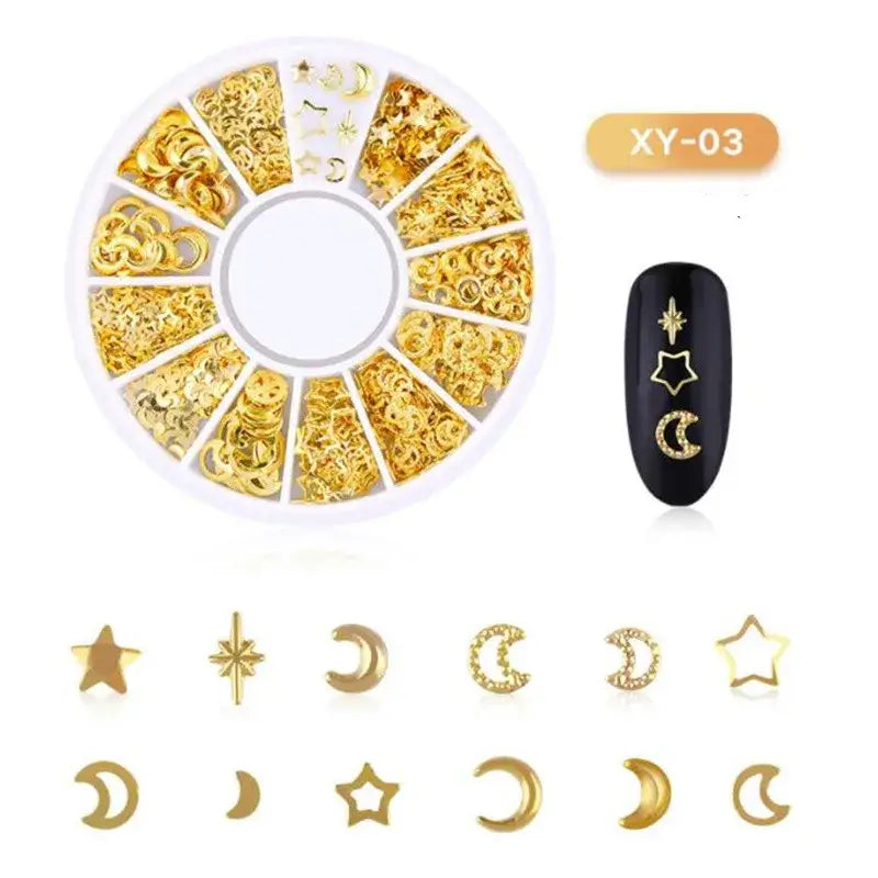 3d Nail Art Charms - Stars, Sun & Moon