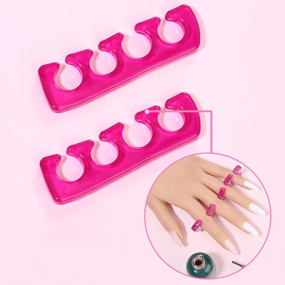 Silicone Toe Spreaders – 2 Pcs Soft Gel Toe Separators for Nail Polish Application