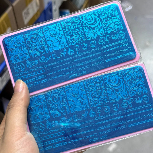 Butterfly, Cat & Stripe Nail Stamping Plate 12x6cm – Animal & Geometric Nail Art Template