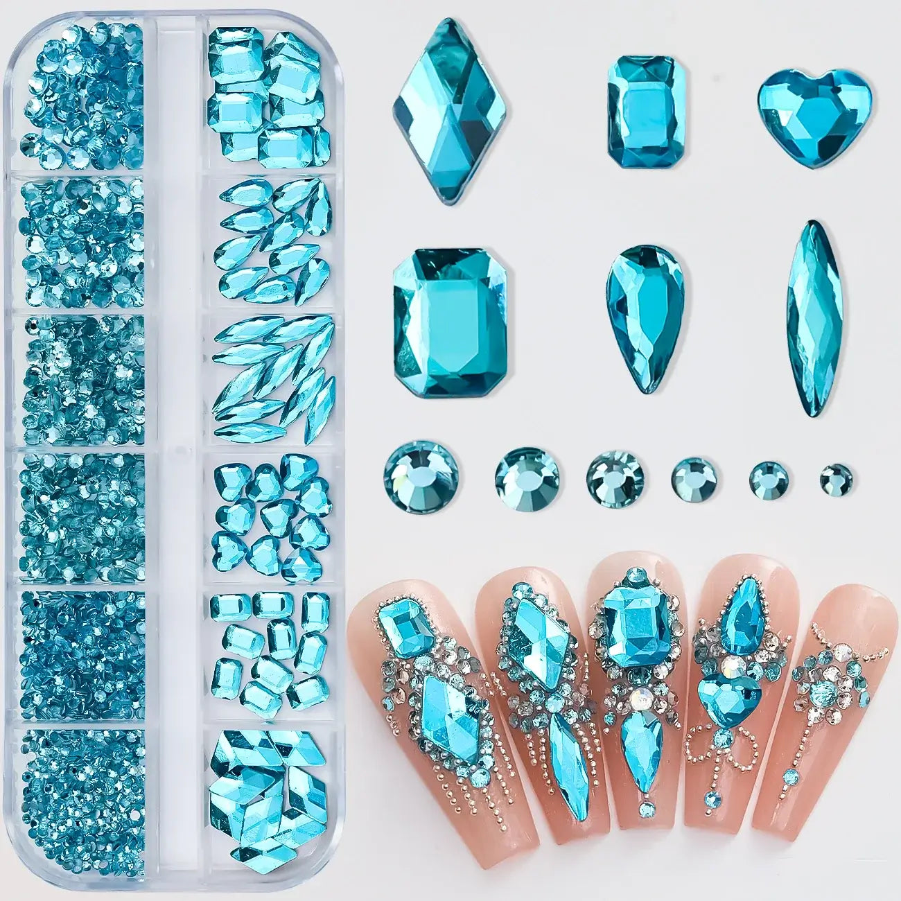 Crystal Nail Rhinestones – Mixed Shapes & Sizes