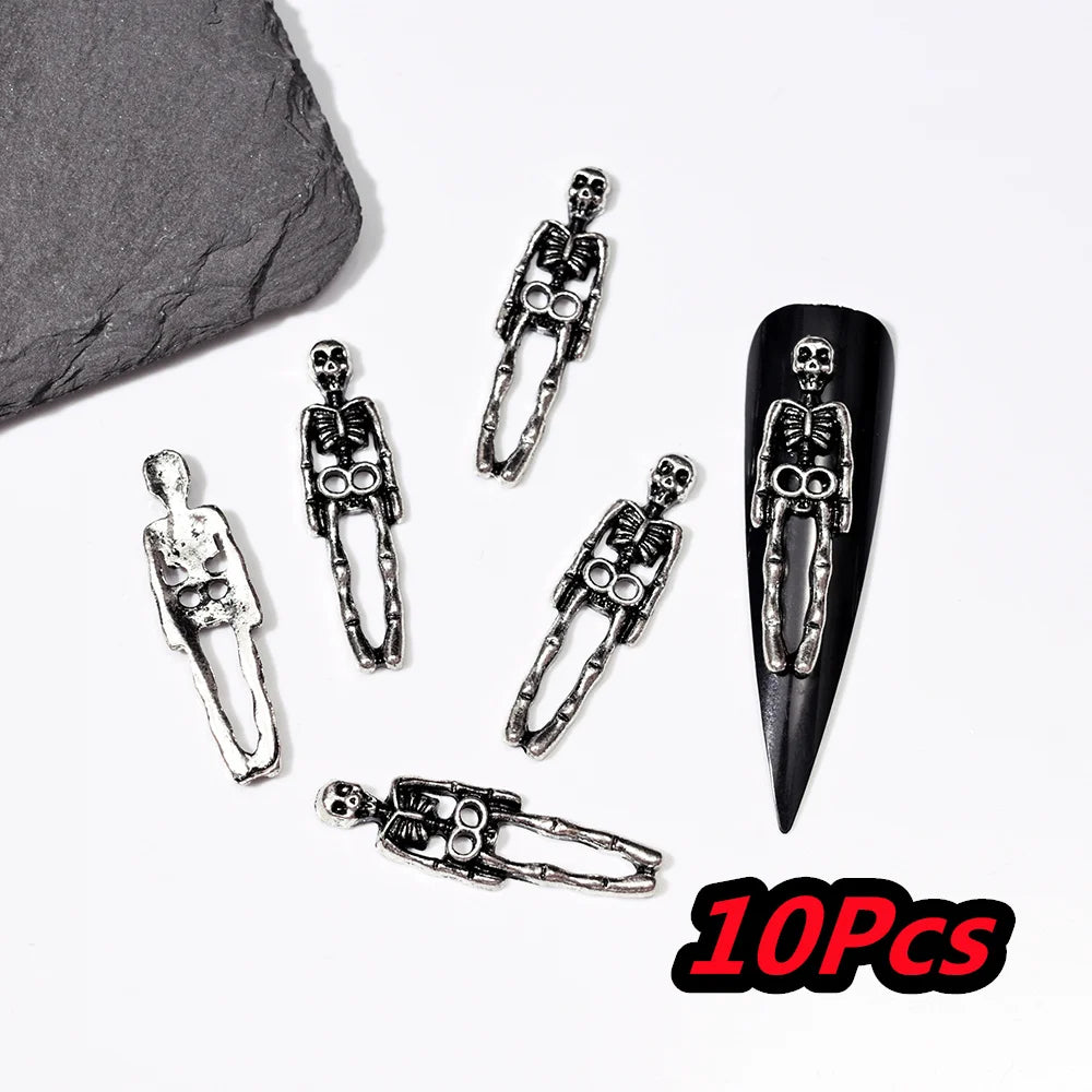 Punk Cross Nail Charms – 3D Metal Nail Art Accents