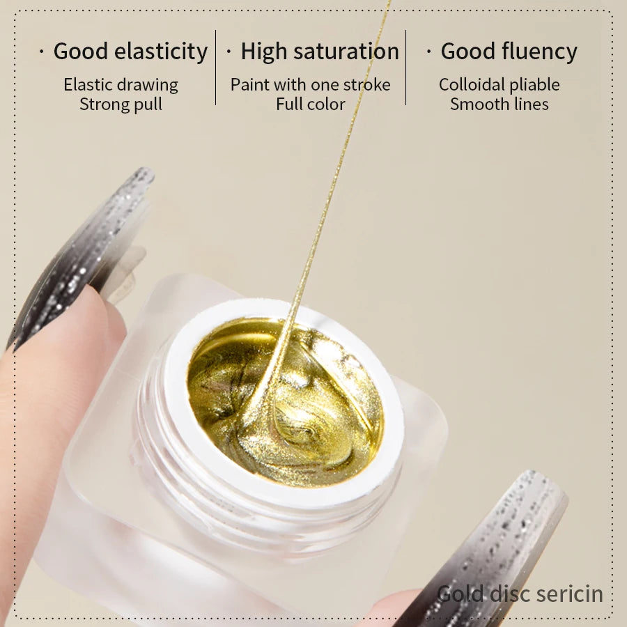 Spider Gel Nail Polish – Silver & Gold Wire Gel