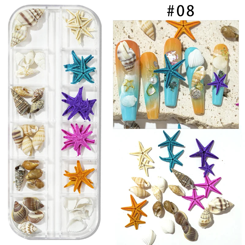 5g Abalone Shell Fragments – 3D Seashell Nail Art Charms for Gradient Nails | Ultra-Thin Natural Shell Sequins