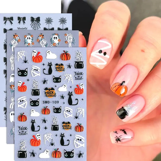 3D Halloween Nail Stickers – Nail Art Decals