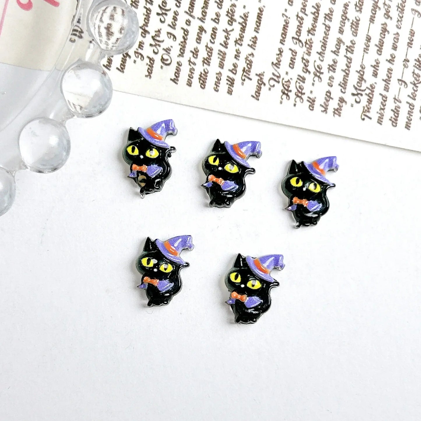 3D Halloween Resin Nail Charms – Ghost, Pumpkin, Cat, House