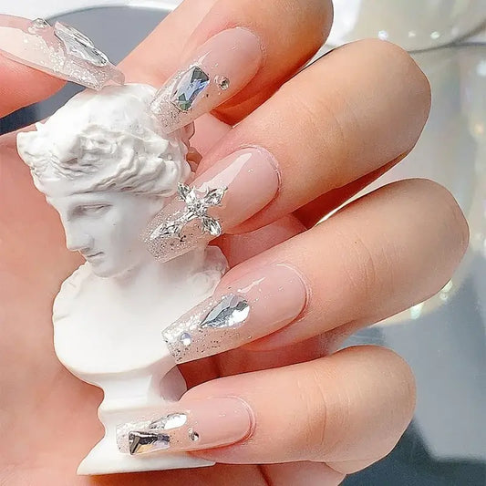 10Pcs 3D Silver Cross Nail Charms – Punk Nail Art Decorations