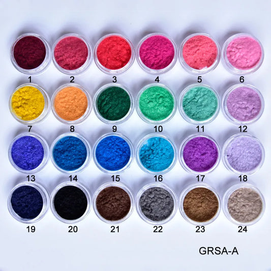 Velvet Nail Art Powder – 24 Colors 3D Flocking Powder Set