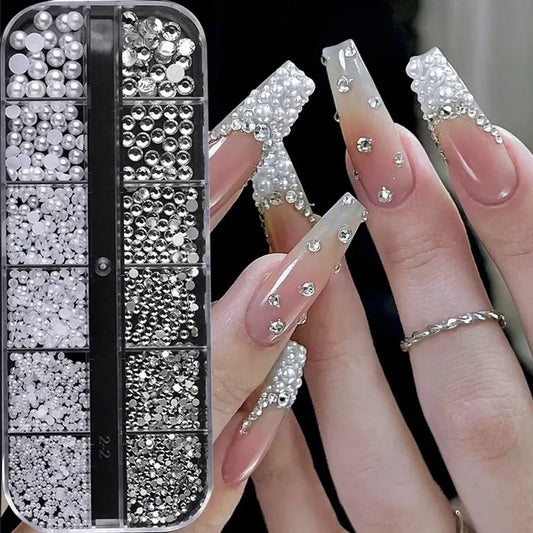 Caviar Beads Nail Jewels – Pearls & Rhinestones