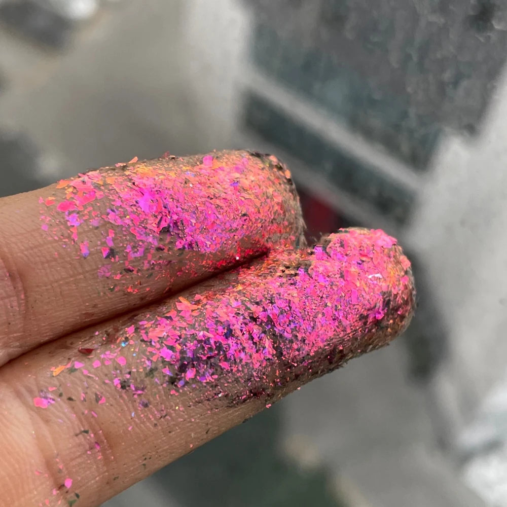 1 Box Aurora Glitter Opal Flakes – Iridescent Sequins Nail Art Powder for Mermaid Nails