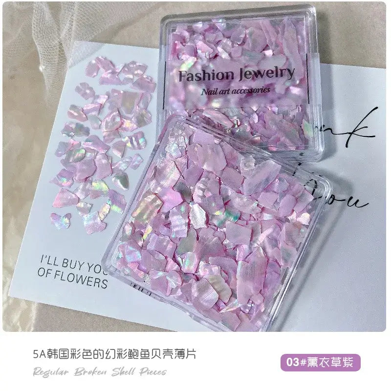 Aurora Shell Nail Sequins – Ultra Thin 3D Flakes