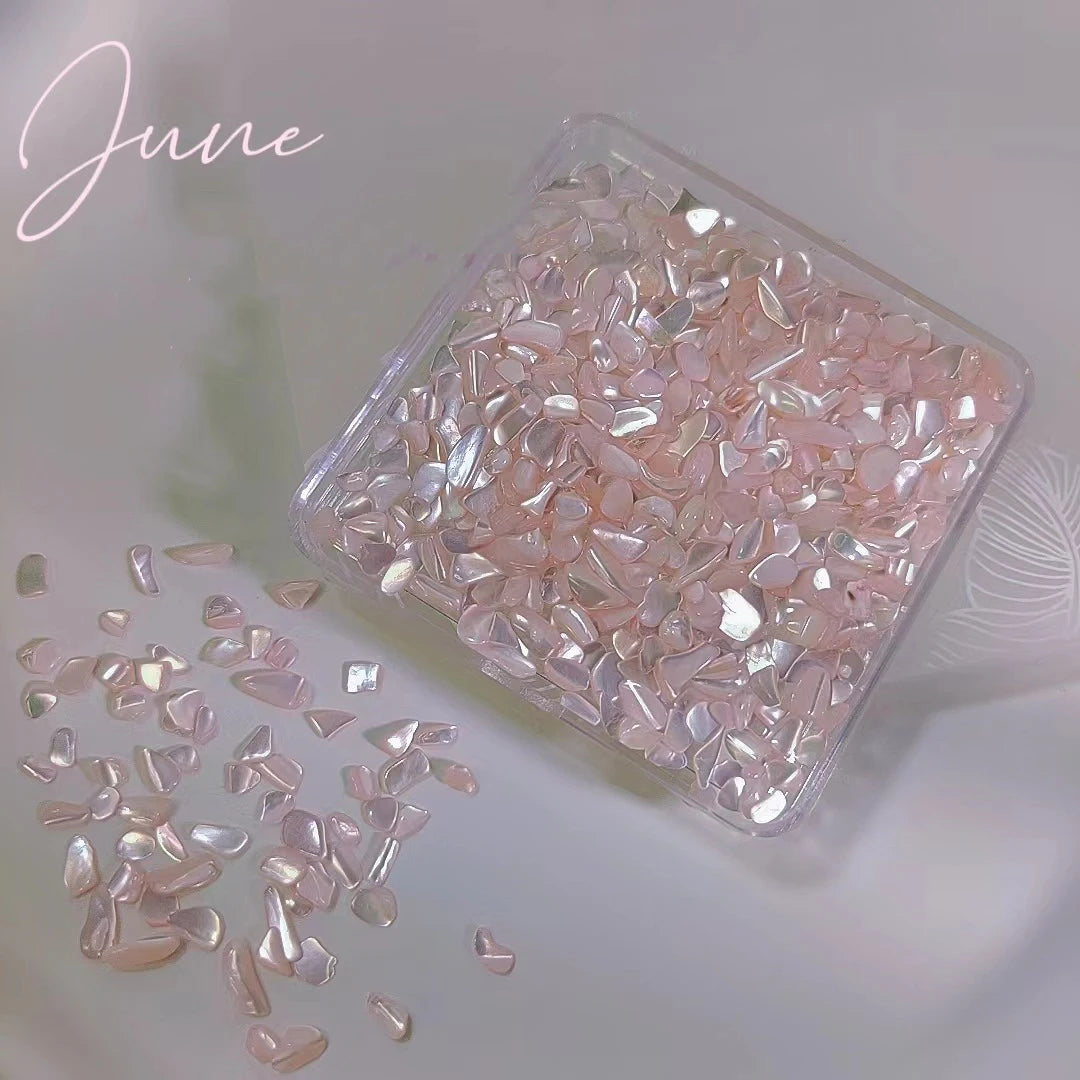 5g Abalone Shell Fragments – 3D Seashell Nail Art Charms for Gradient Nails | Ultra-Thin Natural Shell Sequins