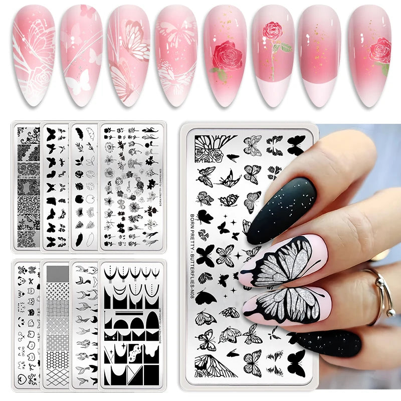 Butterfly & Floral Nail Stamping Plates – BORN PRETTY