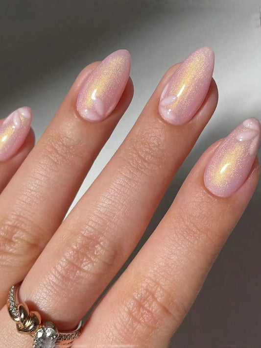 10pcs Purple Jellyfish Mermaid Long Square Press On Nail