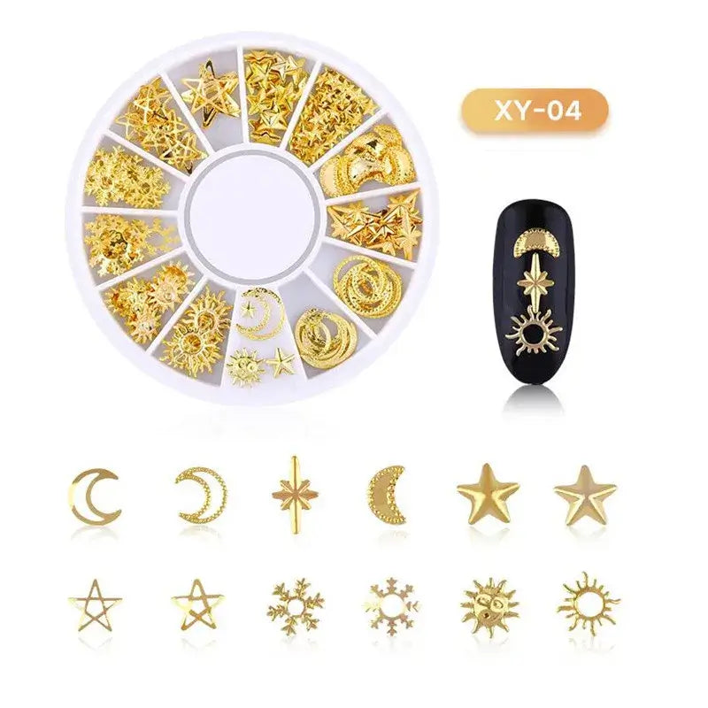 3d Nail Art Charms - Stars, Sun & Moon