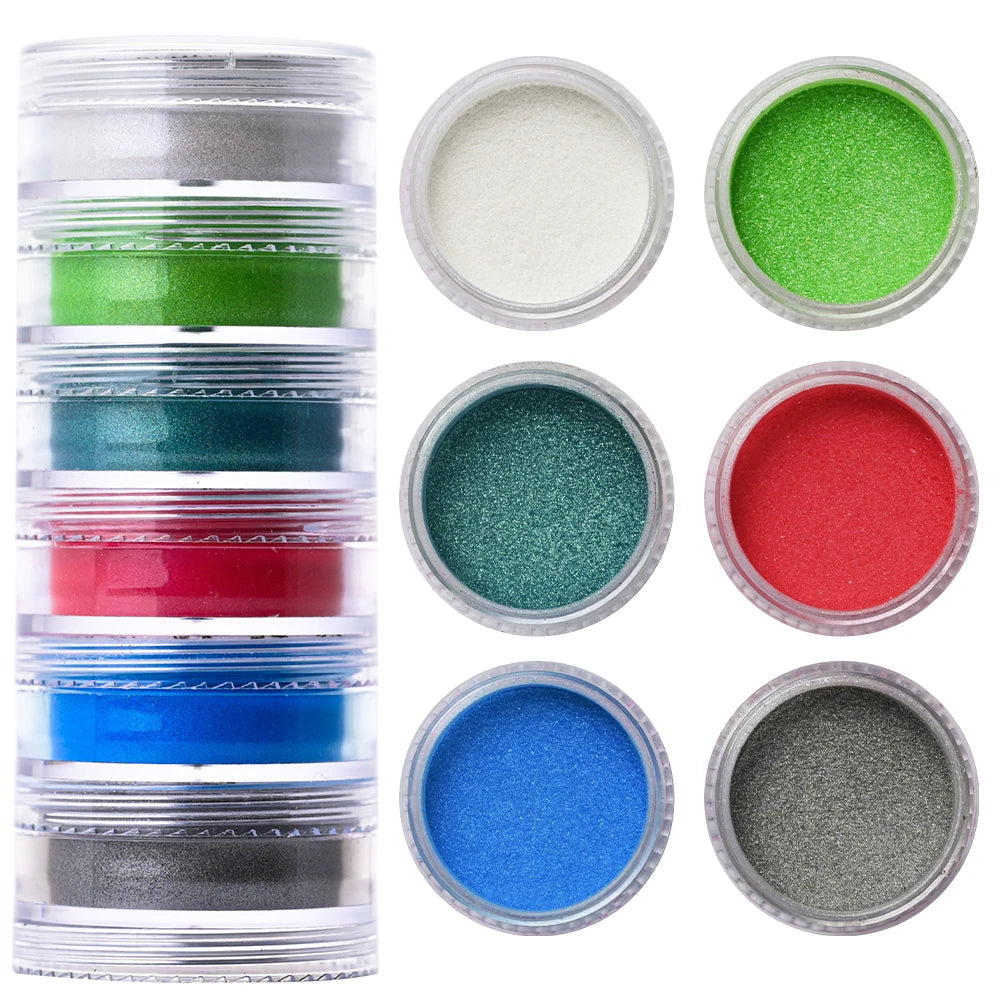 Nail Powder Set – Neon, Glitter, Pastel & Holographic Colors