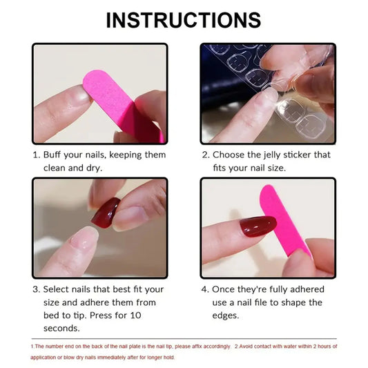 Aurora Mermaid Press On Nails – Handmade Set 10pcs