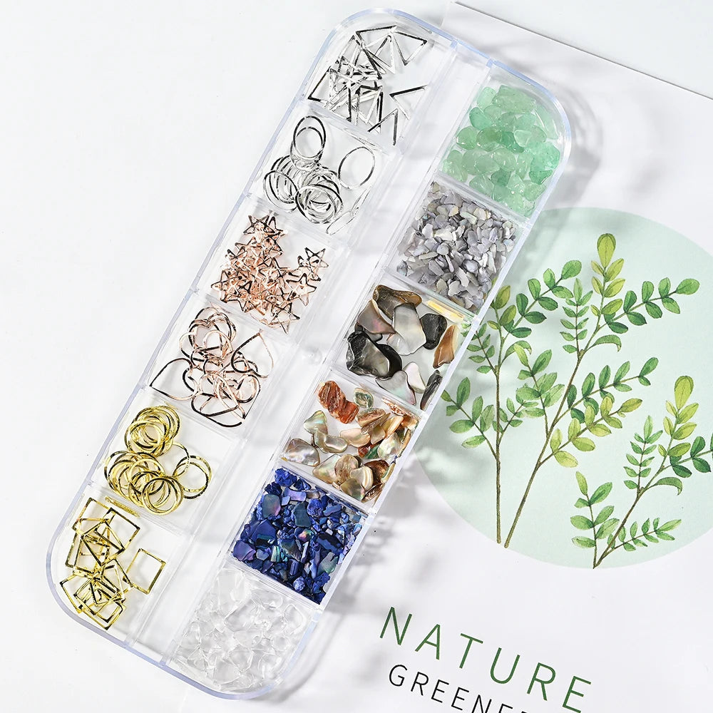 5g Abalone Shell Fragments – 3D Seashell Nail Art Charms for Gradient Nails | Ultra-Thin Natural Shell Sequins