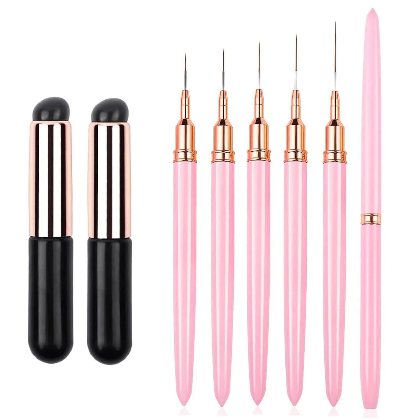 Nail Art Brush Set – Liner & Gradient Silicone Tools