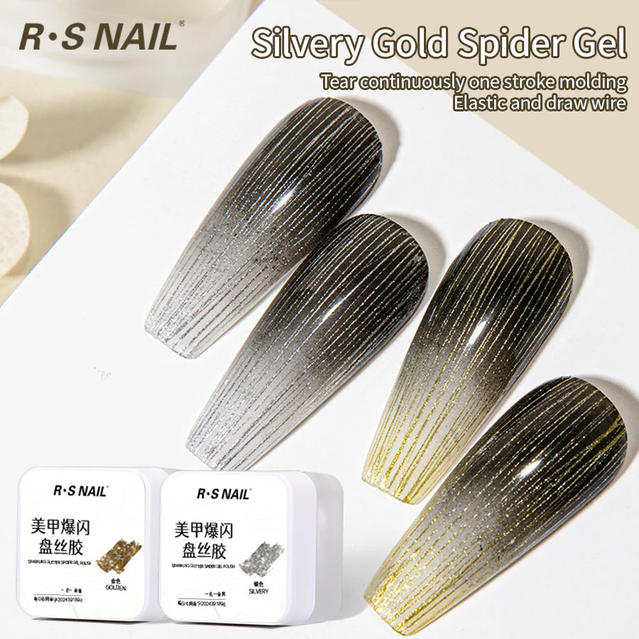 Spider Gel Nail Polish – Silver & Gold Wire Gel