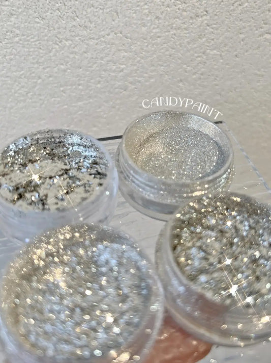 Silver Chrome Nail Powder – 1g Mirror Effect Pigment for Metallic Nails