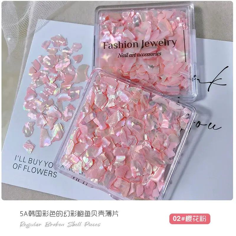 Aurora Shell Nail Sequins – Ultra Thin 3D Flakes