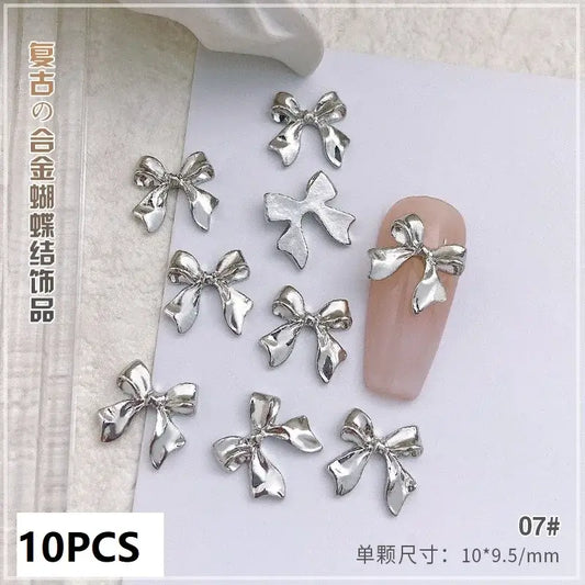 3D Luxury Ribbon Nail Charms – Elegant Bow Design