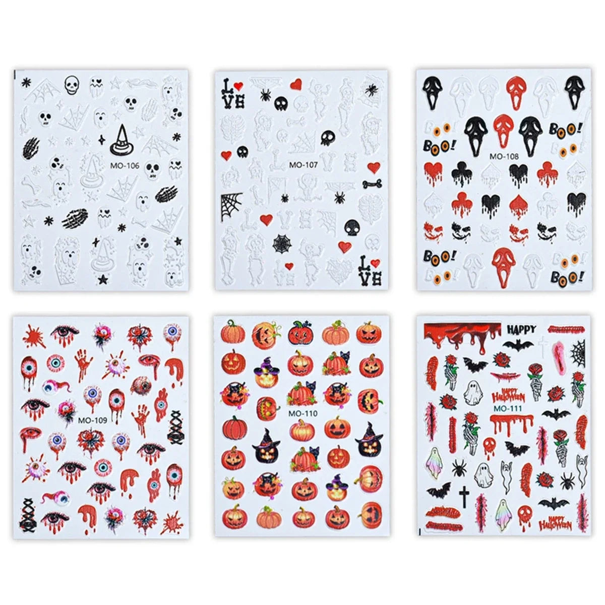 Cute Halloween Nails | Spider Web Nail Art Stickers