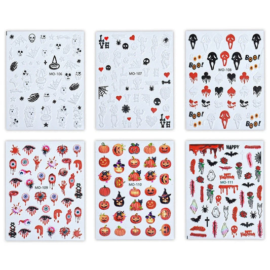 Cute Halloween Nails | Spider Web Nail Art Stickers