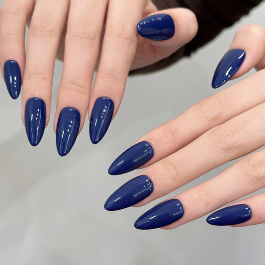 Press On Nails | Solid Color Almond Fake Nails